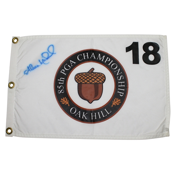Shaun Micheel Signed 2003 PGA Championship at Oak Hill Embroidered Flag JSA ALOA