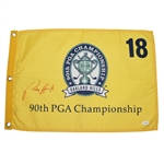 Padraig Harrington Signed 2008 PGA Championship at Oakland Hills Flag JSA #X17110