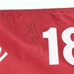 Lucas Glover Signed 2009 US Open at Bethpage Black Red Screen Flag JSA ALOA