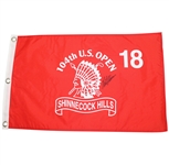 Retief Goosen Signed 2004 US Open Championship at Shinnecock Hills Red/White Flag JSA ALOA