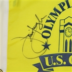 Jim Furyk Signed 2003 US Open Championship at Olympia Fields Flag JSA ALOA