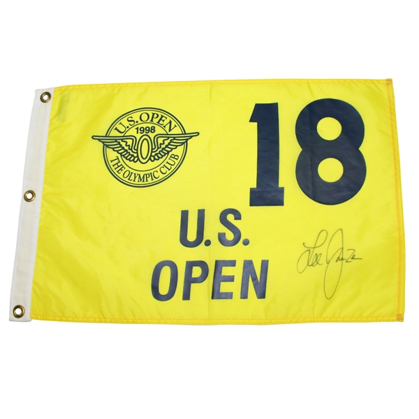 Lee Janzen Signed 1998 US Open Championship at The Olympic Club Flag JSA ALOA