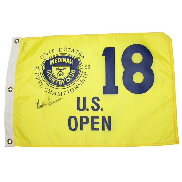 Hale Irwin Signed 1990 US Open Championship at Medinah C.C. Flag JSA ALOA