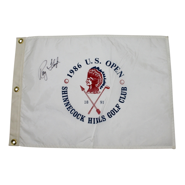Ray Floyd Signed 1986 US Open at Shinnecock Hills GC Flag JSA ALOA