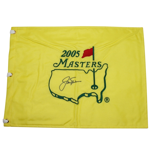 Jack Nicklaus Signed 2005 Masters Embroidered Flag JSA ALOA