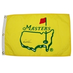 Arnold Palmer Signed Classic Undated Yellow Masters Flag JSA ALOA