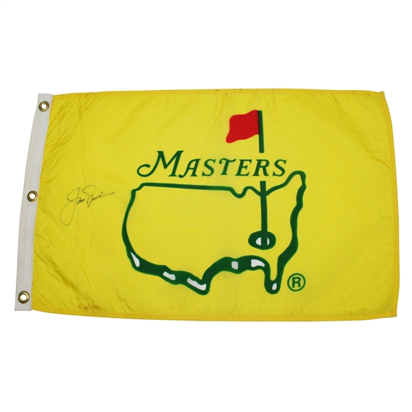 Jack Nicklaus Signed Classic Undated Yellow Masters Flag JSA ALOA