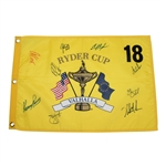 9 Victorious U.S. Team Members Signed 2008 Ryder Cup at Valhalla Flag JSA ALOA