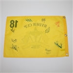 9 Victorious U.S. Team Members Signed 2008 Ryder Cup at Valhalla Flag JSA ALOA