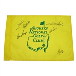 Multi-Signed Augusta National Unofficial Screen Flag JSA ALOA