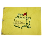 Phil Mickelson Signed 2004 Masters Embroidered Flag JSA ALOA