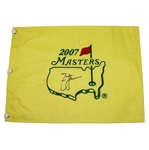 Zach Johnson Signed 2007 Masters Embroidered Flag JSA ALOA