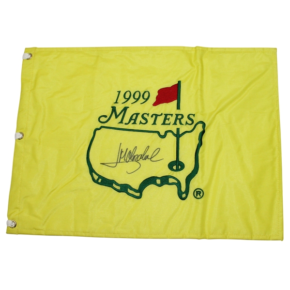 Jose Maria Olazabal Signed 1999 Masters Embroidered Flag JSA ALOA