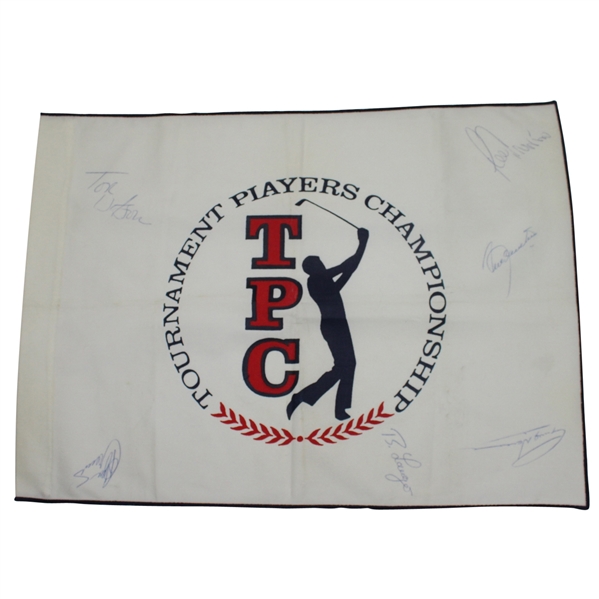 Multi-Signed TPC Undated Cloth Flag-Early flag with Watson, Norman and Seve-Must SEE!