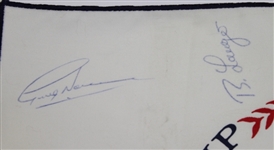 Multi-Signed TPC Undated Cloth Flag-Early flag with Watson, Norman and Seve-Must SEE!