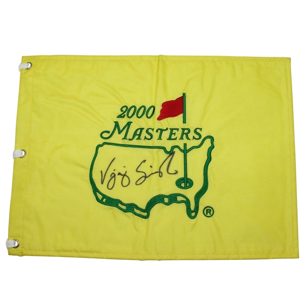 Vijay Singh Signed 2000 Masters Embroidered Flag JSA ALOA