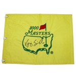Vijay Singh Signed 2000 Masters Embroidered Flag JSA ALOA