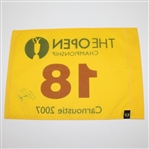 Padraig Harrington Signed 2007 Open Championhisp at Carnoustie Flag JSA ALOA