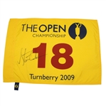 Stewart Cink Signed 2009 Open Championhisp at Turnberry Flag JSA ALOA