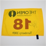 Stewart Cink Signed 2009 Open Championhisp at Turnberry Flag JSA ALOA