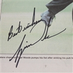 Tiger Woods Signed April 14, 1997 Augusta Chronicle Newspaper JSA ALOA