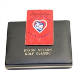 Byron Nelson Golf Classic Card Set In Case with Byron Nelson Signed Card JSA ALOA