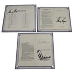 Gary Player(x2) & Lee Trevino Signed Official British Open Scorecards from Winning Years JSA ALOA