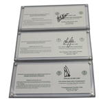 Els, Janzen, & Goosen Signed Official US Open Scorecards from Winning Years JSA ALOA