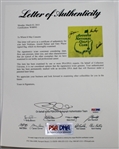 The Big Three Signed Augsta National GC Unofficial Screen Flag PSA/DNA #W08993