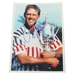 Payne Stewart Signed Photo Holding Trophy JSA ALOA