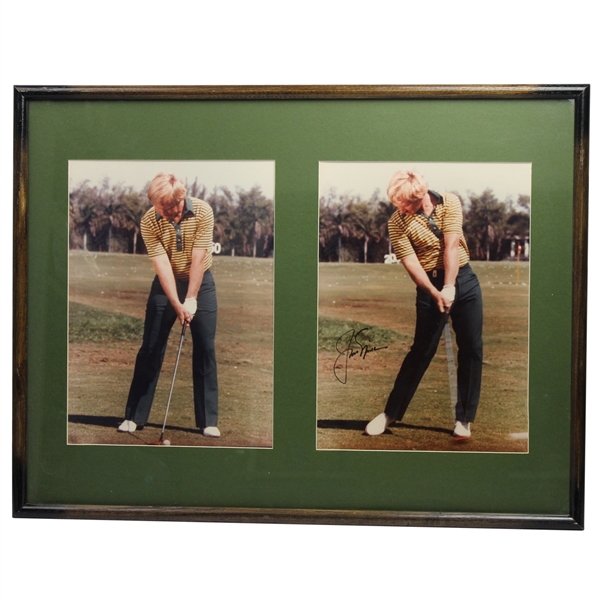 Jack Nicklaus Signed Two Sequence Photo Display - Framed JSA ALOA