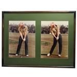 Jack Nicklaus Signed Two Sequence Photo Display - Framed JSA ALOA