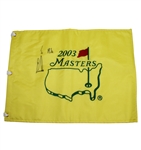 Ernie Els Signed 2003 Masters Embroidered Flag JSA ALOA