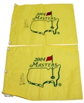 Lot of Two Ernie Els Signed 2004 Masters Embroidered Flags JSA ALOA