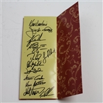2000 President's Cup Gala Dinner Menu Signed by Both Complete Teams JSA ALOA