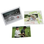 Elin & Tiger Woods Plus Els FamilyChristamas, Holiday Cards with Els Signed Photo JSA ALOA