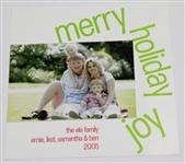 Elin & Tiger Woods Plus Els FamilyChristamas, Holiday Cards with Els Signed Photo JSA ALOA