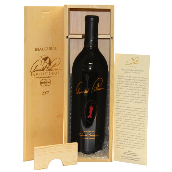 2004 Arnold Palmer Cabernet Gifted to Players at Inaugural Arnold Palmer Invitational - 2007