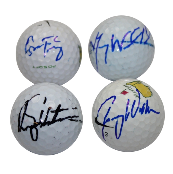 Jimmy Walker, Rory Sabbatini, Gary Woodland, and Cameron Tringale Signed Golf Ball JSA ALOA