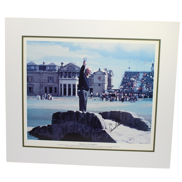 Arnold Palmer Signed Farewell to St. Andrews Large Photo JSA ALOA
