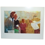 Nicklaus, Palmer, Player, & Watson Signed Skins Game Print JSA ALOA