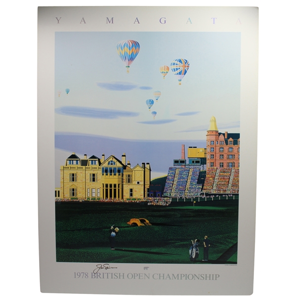 Jack Nicklaus Signed YAMAGATA 1978 British Open Championship Lithograph Print JSA ALOA