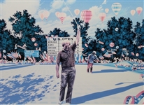 Jack Nicklaus Signed YAMAGATA 1980 US Open Championship Lithograph Print JSA ALOA