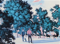 Jack Nicklaus Signed YAMAGATA 1980 US Open Championship Lithograph Print JSA ALOA