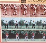 Golf Digest '3 Champions of the Modern Era' Display - Hogan, Nicklaus, & Watson Swing Sequence