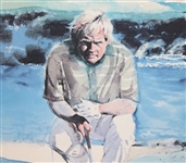 Jack Nicklaus Signed Ann Manry Kenyon Print - Pebble Beach JSA ALOA