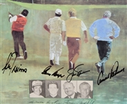 Nicklaus, Palmer, Player, & Trevino Signed 1990 Senior PGA 'Field of Dreams' Poster JSA ALOA