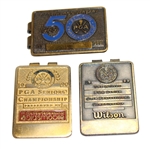 1989 & 1990 PGA Senior Championship Money Clip Plus 50th Anniversary Senior Money Clip