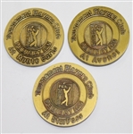 Lot of Three TPC Opening Day Dedication Medals - 1985, 1986, & 1987
