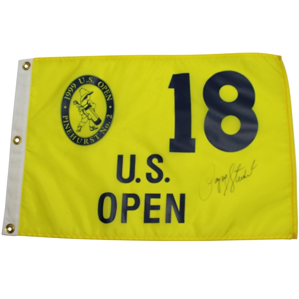 Payne Stewart Signed 1999 US Open at Pinehurst No. 2 Flag JSA ALOA